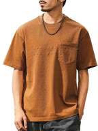 Men's Crewneck T-Shirt with Embossed Lettering