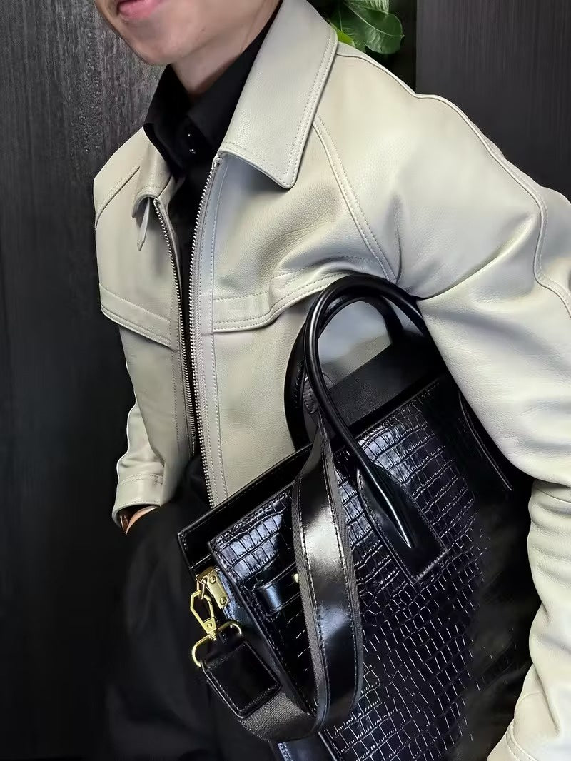 Men's Zip-Up Jacket with Convertible Collar